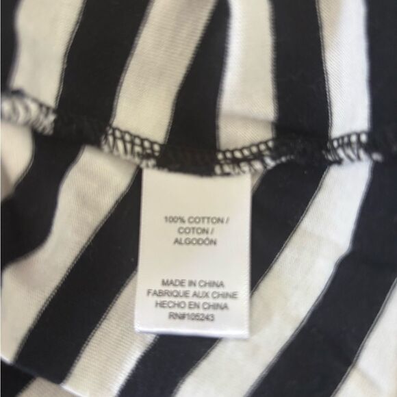 Bobeau Monochrome black and white Striped T Shirt Dress - medium - Picture 4 of 4